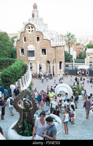 Barcelona, Park Güell, (Parc Güell), UNESCO-Weltkulturerbe von Architekt Antoni Gaudi, Katalonien, Spanien. Stockfoto