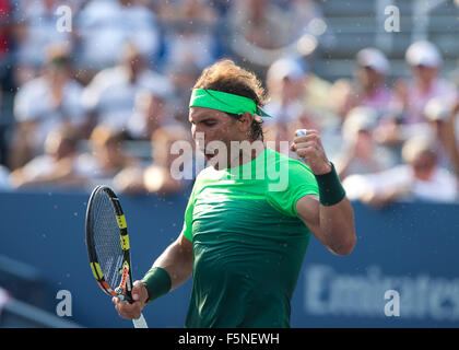 Rafael Nadal (ESP) bei den US Open 2015, USTA Billie Jean King National Tennis Center, New York, Stockfoto