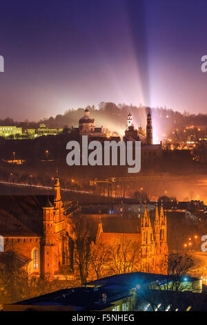 Abend in Vilnius Stockfoto