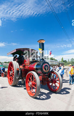 Eine 1914 Burrell Zugmaschine "Duke of Kent" in 2015 Norton Fitzwarren Dampf Fayre, Somerset, Großbritannien Stockfoto