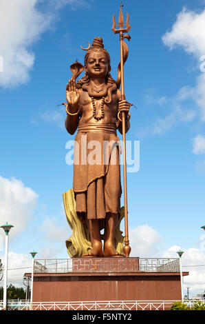 Mauritius. Shiva-Statue am Grand Bassin-Lake-Tempel Stockfoto