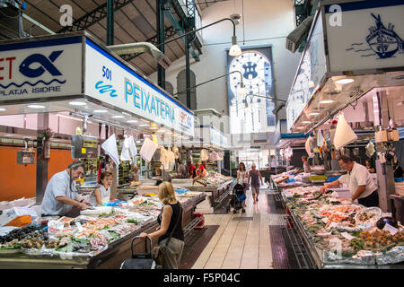 Alten Mercat, Markt, im Zentrum von Terrassa, Stadt, einem Vorort von Barcelona, Katalonien, Spanien Stockfoto