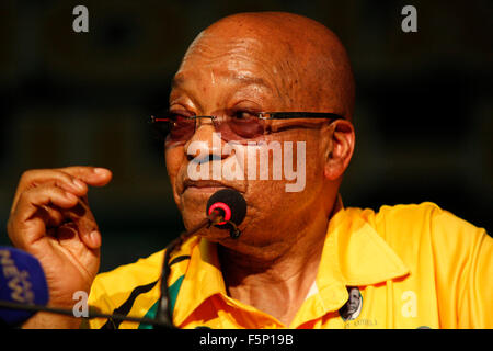 PIETERMARITZBURG - 7. November 2015 - der südafrikanische Präsident Jacob Zuma spricht vor Delegierten des regierenden Afrikanischen Nationalkongresses auf der Wahlkonferenz der Provinz KwaZulu-Natal der Partei. Picture: Giordano Stolley Stockfoto