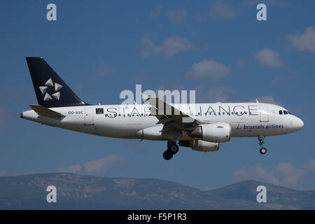 Brüssel Airlines Airbus A319 Stockfoto