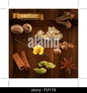Gewürze, Vektor-Icons set Stock Vektor