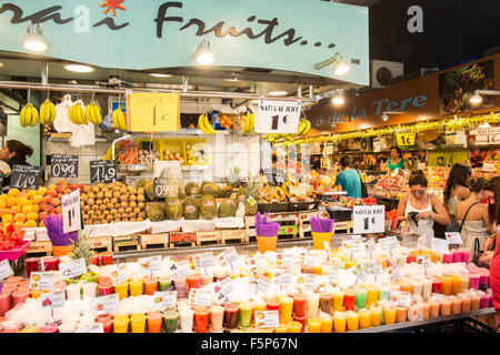 Obst Mercat De La Boqueria, Markt, Barcelona, Katalonien, Spanien Stockfoto
