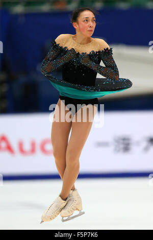 Peking, China. 7. November 2015. RIKA Hongo (JPN) Eiskunstlauf: Audi Cup of China 2015 ISU Grand Prix Eiskunstlauf Damen Praxis Capital Indoor Stadium in Peking, China. © Shingo Ito/AFLO SPORT/Alamy Live-Nachrichten Stockfoto