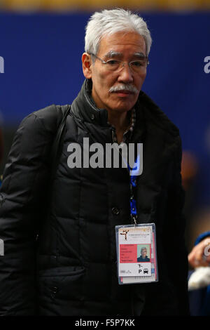 Peking, China. 7. November 2015. Hiroshi Nagakubo Eiskunstlauf: Audi Cup of China 2015 ISU Grand Prix Eiskunstlauf Damen Praxis Capital Indoor Stadium in Peking, China. © Shingo Ito/AFLO SPORT/Alamy Live-Nachrichten Stockfoto