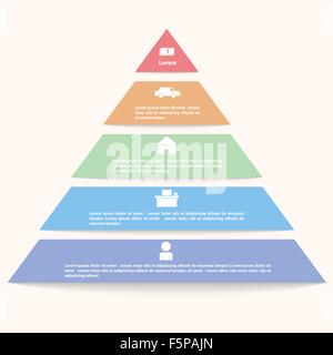 Pyramide Infografik Vorlage, Vektor, EPS10 Stock Vektor