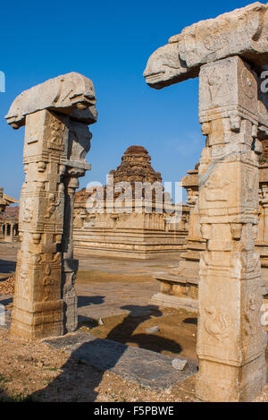 Tempel Kuppel bei Hampi Ruinen in Karnataka, Indien Stockfoto