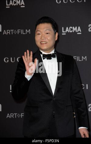 Los Angeles, CA, USA. 7. November 2015. PSY im Ankunftsbereich für 2015 LACMA KUNSTFILM GALA, Los Angeles County Museum of Art, Los Angeles, CA 7. November 2015. Bildnachweis: Elizabeth Goodenough/Everett Collection/Alamy Live-Nachrichten Stockfoto