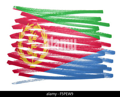 Abbildung der Flagge gemacht mit Stift - Eritrea Stockfoto