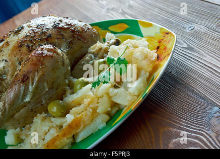 Peruanischer Huhn - Pollo ein la Brasa.dish der peruanischen Küche Stockfoto