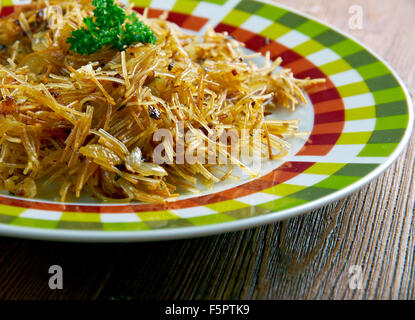 Pilaw-Nudeln. Usbekische Küche Stockfoto