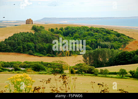 Kapelle St. Catherines, Abbotsbury, Chesil Beach und der Isle of Portland Stockfoto