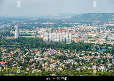 Luftaufnahme der Stadt Wien Skyline Stockfoto