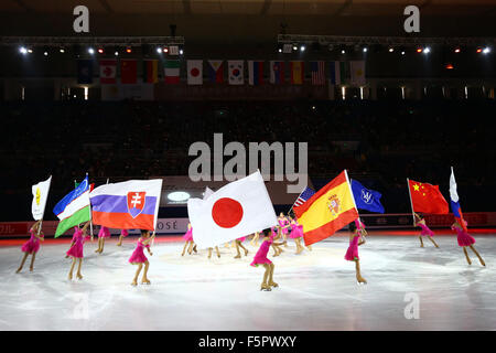 Peking, China. 8. November 2015. Allgemeine Ansicht Eiskunstlauf: Audi Cup of China 2015 ISU Grand Prix Eiskunstlauf Damen Ausstellung im Capital Indoor Stadium in Peking, China. © Shingo Ito/AFLO SPORT/Alamy Live-Nachrichten Stockfoto