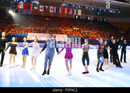 Peking, China. 8. November 2015. Allgemeine Ansicht Eiskunstlauf: Audi Cup of China 2015 ISU Grand Prix Eiskunstlauf Damen Ausstellung im Capital Indoor Stadium in Peking, China. © Shingo Ito/AFLO SPORT/Alamy Live-Nachrichten Stockfoto