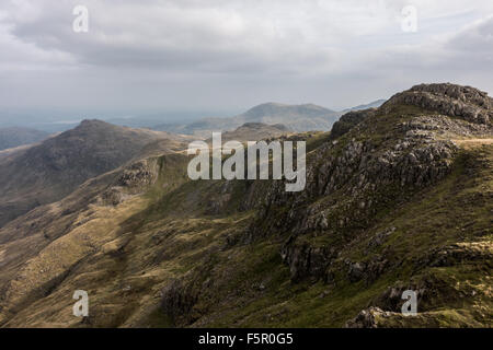 Blick zurück in Richtung Crinkle Crag Nummer 1 Stockfoto