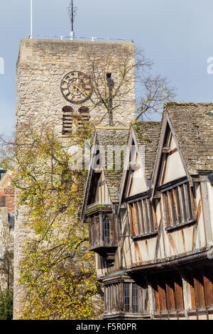 St. Michael am Nordtor, sächsische Turm in Oxford, England Stockfoto