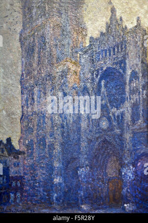 La Cathédrale de Rouen. Le Tor et la tour Saint-Romain, Effet du matin - Kathedrale von Rouen. Das Portal und die Tour Saint-Romain, morgen Effekt 1893 Claude Monet 1840-1926 Frankreich Französisch Stockfoto