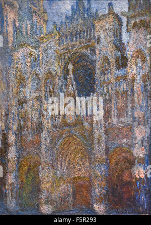 La Cathédrale de Rouen. Le-Tor, temps Gris - Kathedrale von Rouen. Das Portal, graue Wetter 1892 Claude Monet 1840-1926 Frankreich Französisch Stockfoto