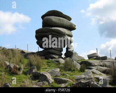 Cheesewring auf Bodmin Moor Stockfoto