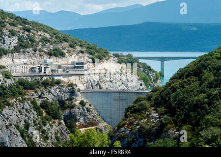 Künstlicher See, See von Sainte Croix, Var, Frankreich Stockfoto