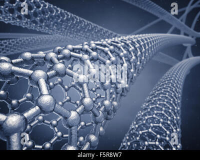 Graphen-Nanoröhren, Nanotechnologie Stockfoto