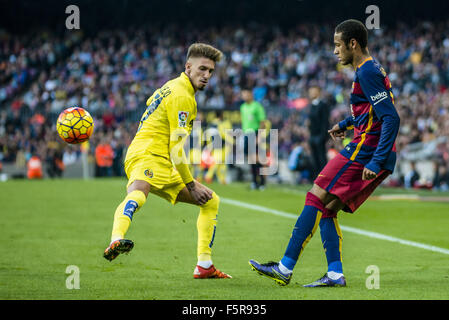 Barcelona, Katalonien, Spanien. 8. November 2015. FC Barcelona nach vorne NEYMAR JR. in Aktion gegen Villarreal CF in der Liga-match zwischen FC Barcelona und FC Villarreal CF im Camp Nou Stadion in Barcelona Credit: Matthias Oesterle/ZUMA Draht/Alamy Live News Stockfoto