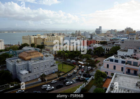 Panoramablick von Old San Juan, Puerto Rico Stockfoto