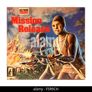 Vintage Action Man 'Mission Release' Mini-Märchenbuch (1978), herausgegeben von Aidan Ellis Publishing Ltd. Stockfoto