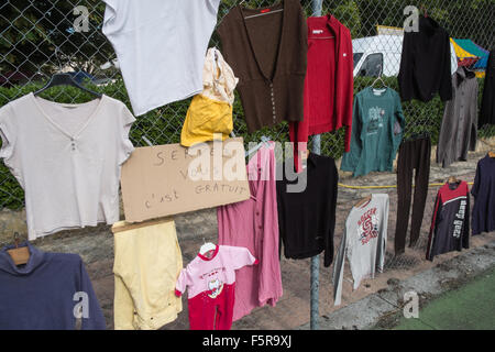 Beim jährlichen zweitägigen Ökologie Event L'Aude à la Bio, eine Alternative, Hippie, Öko, Bio-Markt treffen in Couiza, Aude, Südfrankreich. Stockfoto