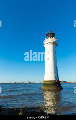 New Brighton Barsch Rock Light House, Merseyside, Birkenhead, Wirrel, England, UK Stockfoto