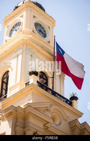 Turm des Museo Historico Nacional, Santiago Stockfoto