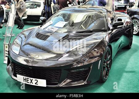 Klassische & Sportwagen Show in London, England. Stockfoto