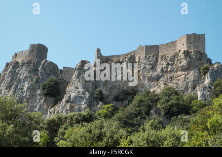 Château de Peyrepertuse, Katharer, Burg, Aude, Frankreich, Stockfoto