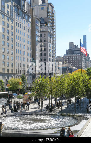 Plaza-Brunnen, das Metropolitan Museum of Art, New York Stockfoto