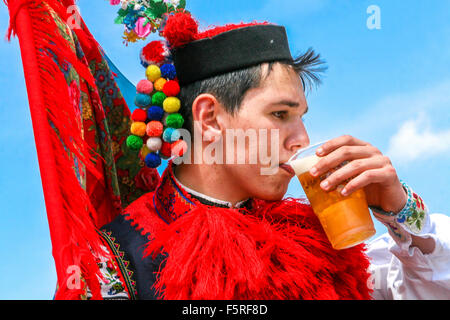 Der Ritt der Könige. Traditionelle Folklore-Festival, Vlcnov, UNESCO, Süd-Mähren, Tschechische Republik Stockfoto