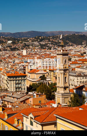 Blick über die Dächer von Nizza Fance Stockfoto