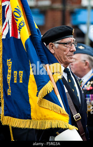 Remembrance Day Parade Welwyn Garden City, Hertfordshire, Großbritannien. Eine Sammlung von Fotos von der letzten Parade in Welwy Stockfoto