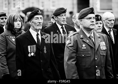 Remembrance Day Parade Welwyn Garden City, Hertfordshire, Großbritannien. Eine Sammlung von Fotos von der letzten Parade in Welwy Stockfoto