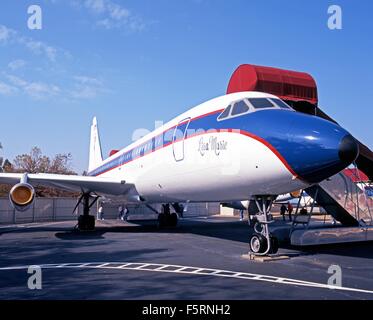 Convair CV880 namens Lisa Marie, Elvis Presleys privat-Jet, Memphis, Tennessee, Vereinigte Staaten von Amerika. Stockfoto