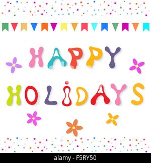 Grußkarte alles Gute zum Geburtstag. Vektor-Illustration. Stock Vektor