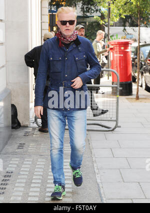 Chris Evans gesehen verlassen BBC Radio 2 Studios London mit: Chris Evans wo: London, Vereinigtes Königreich bei: 07 Sep 2015 Stockfoto