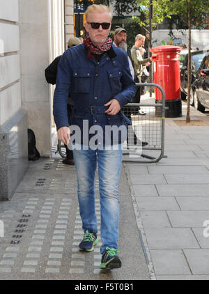 Chris Evans gesehen verlassen BBC Radio 2 Studios London mit: Chris Evans wo: London, Vereinigtes Königreich bei: 07 Sep 2015 Stockfoto