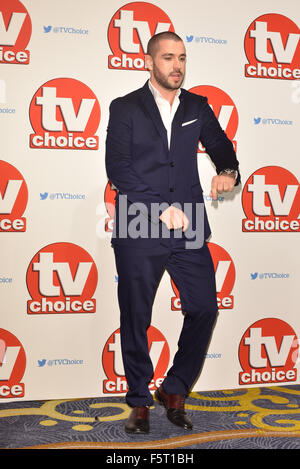 Die 2015 TV Choice Awards statt im Hilton Park Lane.  Mitwirkende: Shayne Ward wo: London, Vereinigtes Königreich bei: 07 Sep 2015 Stockfoto