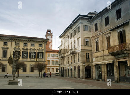 Piazza Gramsci (Quadrat) Novara, Piemont, Italien Stockfoto