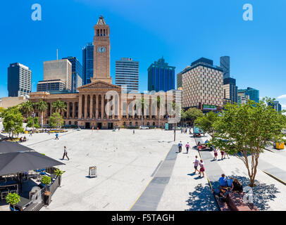 BRISBANE, AUS - 21. Oktober 2015: Fish eye Ansicht der Brisbane City Hall. Das Gebäude dient zur königlichen Empfänge, Orchesterkonzerte Stockfoto