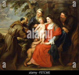Rubens - die Heilige Familie mit Heiligen Franziskus Stockfoto
